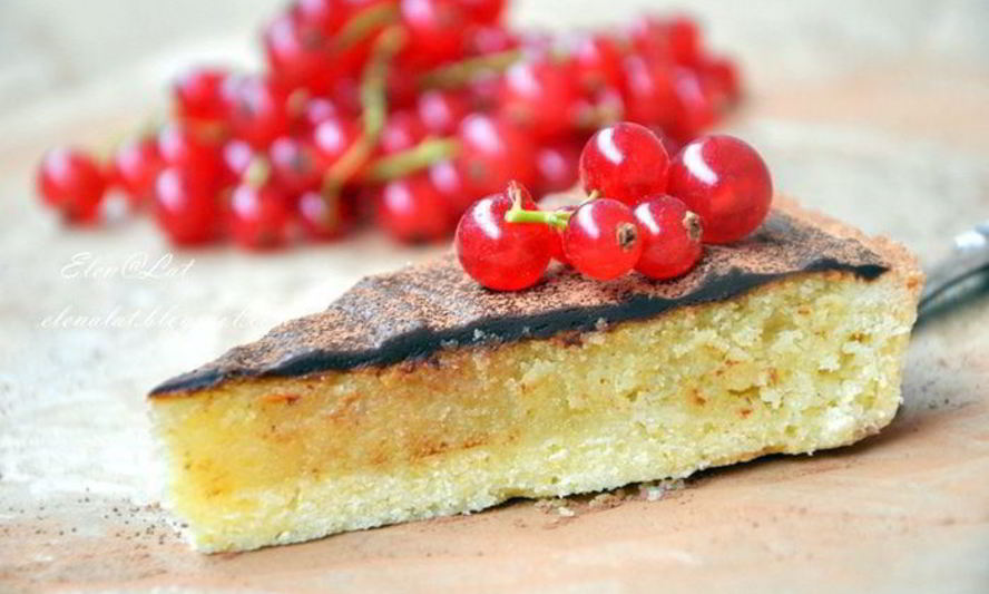 Рецепт тарта с миндальным кремом и шоколадом