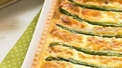 тарт со спаржей и беконом