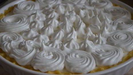 творожный тарт с персиками