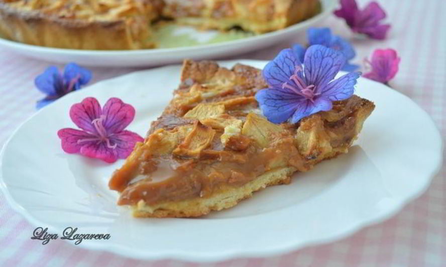 Рецепт яблочного тарта ириска