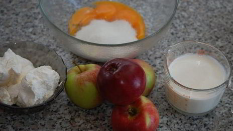 яблочный тарт с творожным кремом