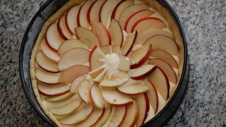 яблочный тарт с творожным кремом