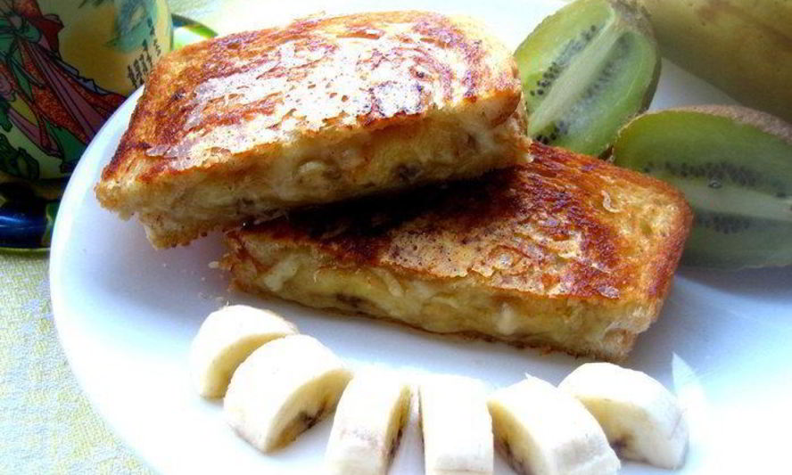 Рецепт хрустящего тоста с карамельным бананом