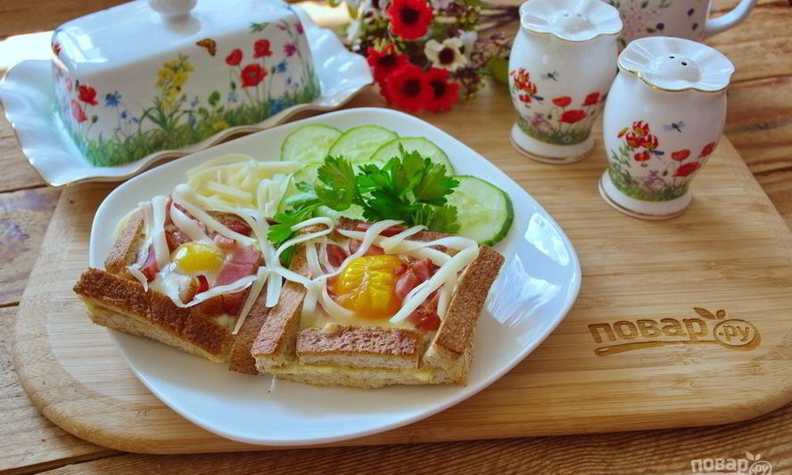 Рецепт тостов карбонара