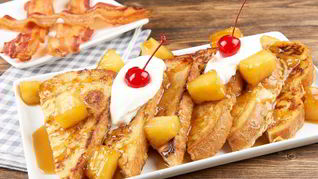 Тосты с ананасом