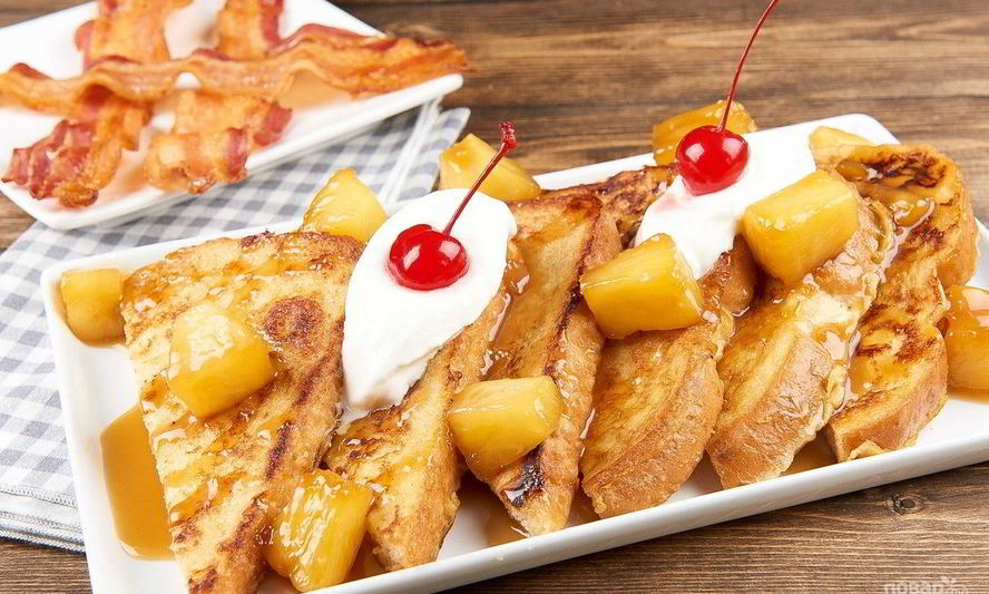 Рецепт тостов с ананасом