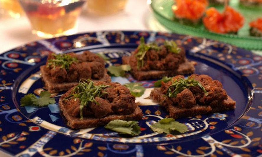 Рецепт тостов с печеночным паштетом