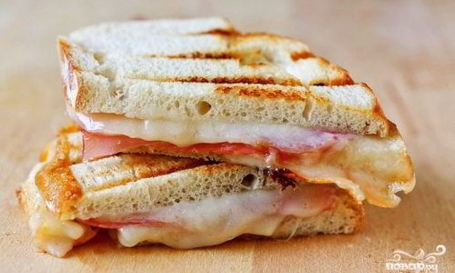 Рецепт тостов с ветчиной и сыром