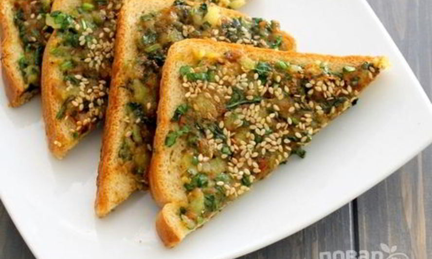 Рецепт тостов со шпинатом
