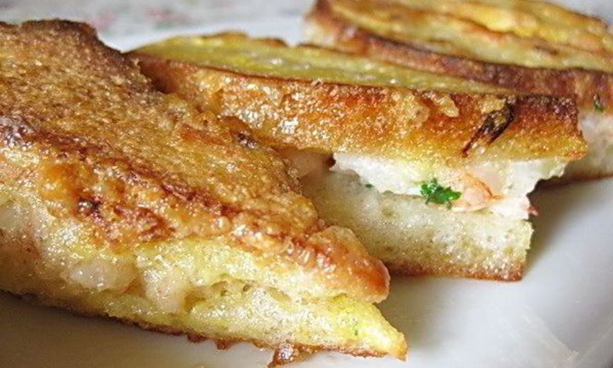 Рецепт тостов, жаренных с креветками