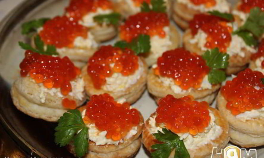 Рецепт волованов с икрой