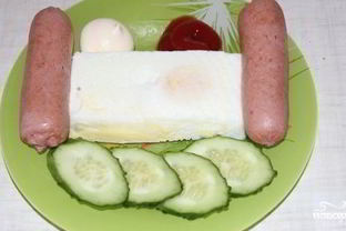 Яичница на пару в мультиварке