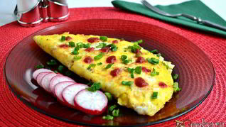 Яичница по-японски с сыром