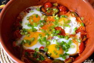 Яичница с баклажанами