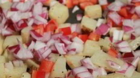 яичница с грибами на завтрак