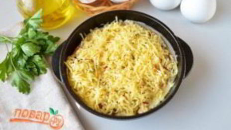 яичница с кабачками и помидорами