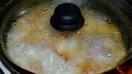 яичница с креветками