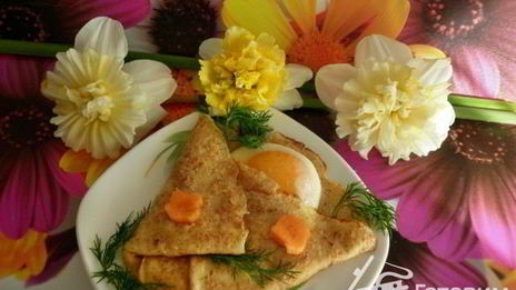 яичница в блинном конвертике