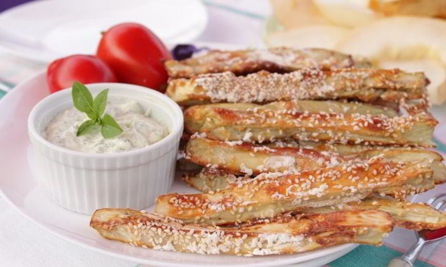 Рецепт закуски из баклажанов с нежным соусом