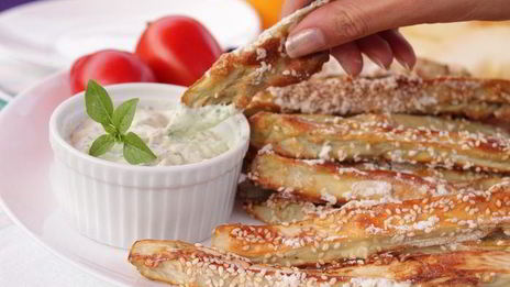 закуска из баклажанов с нежным соусом