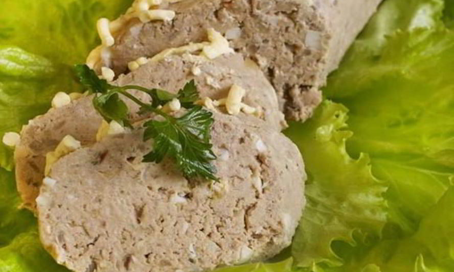 Рецепт закуски из мяса и тертого сыра