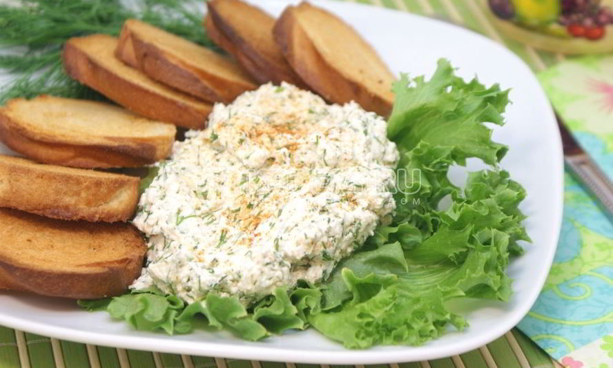 Рецепт закуски из сыра фета с гренками