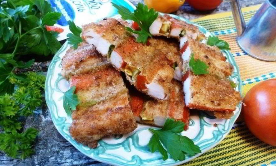 Рецепт закуски полосатый коврик