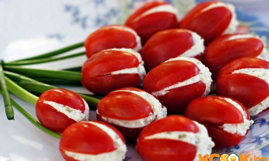 Рецепт закуски тюльпаны из помидоров