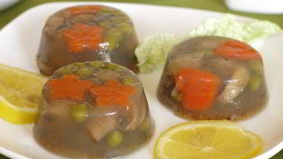 Грибное заливное постное