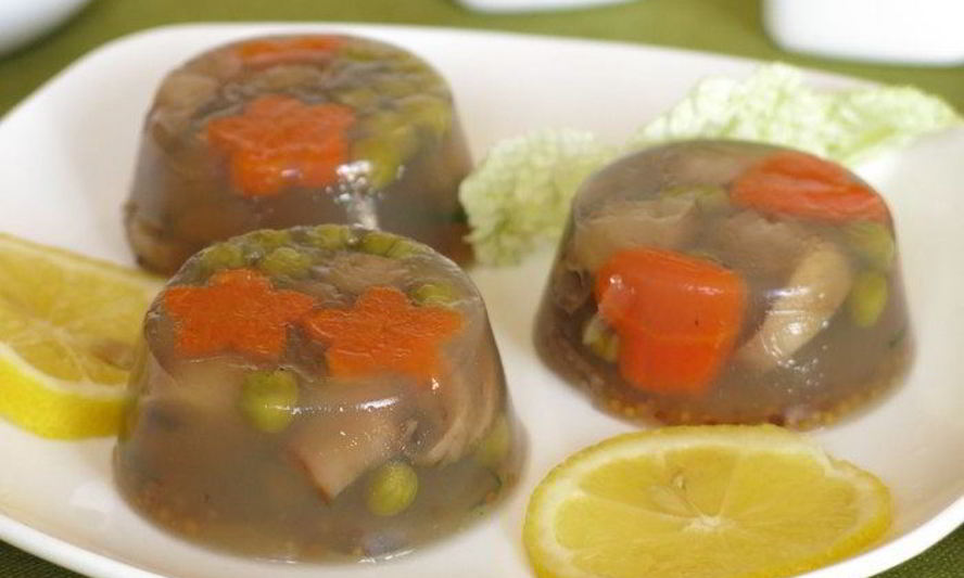 Рецепт грибного заливного постного