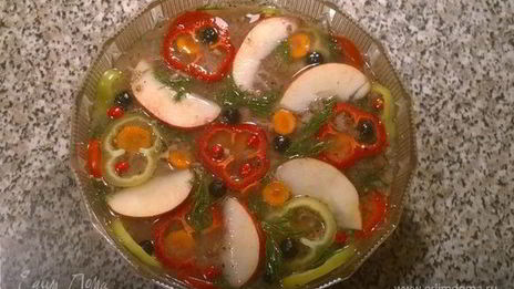 праздничное заливное из утки с брусникой утиная история