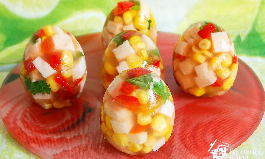 Рецепт яиц фаберже — заливного в яичной скорлупе