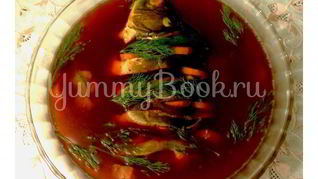 Заливное из карпа с буряком