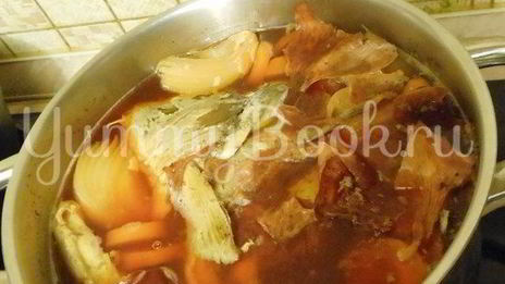 заливное из карпа с буряком