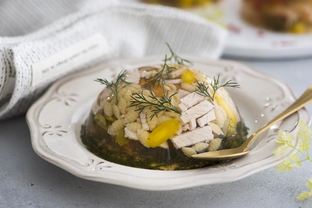 Заливное из курицы и пасты
