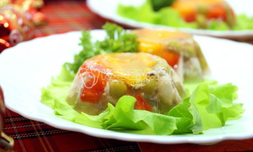 Рецепт заливного из курицы праздничное