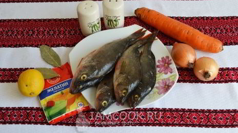 заливное из речного окуня