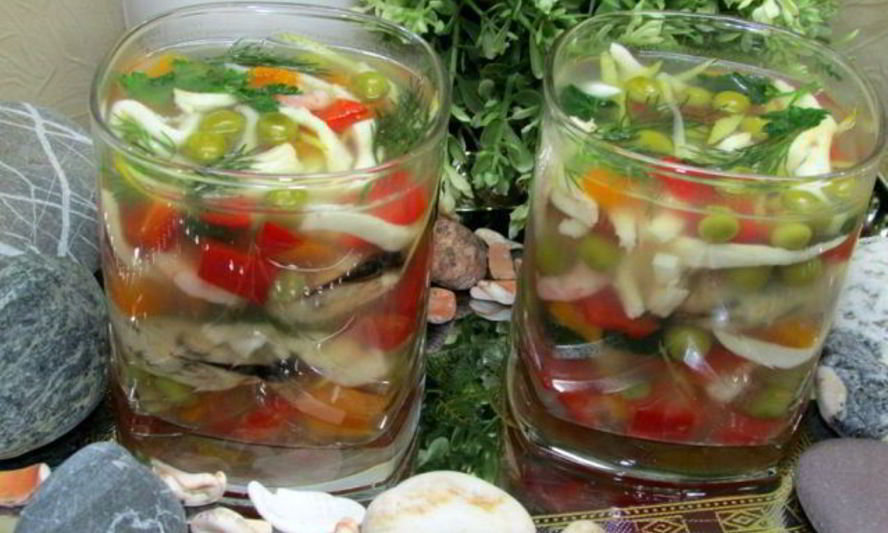 Рецепт заливного морского дна