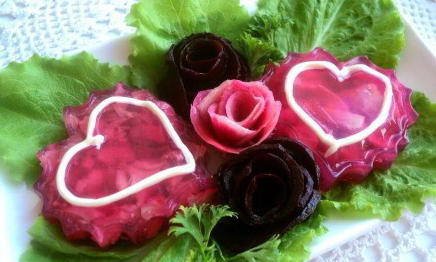 Рецепт заливного сердечки