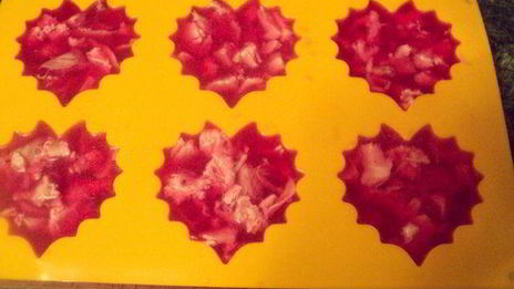 заливное сердечки