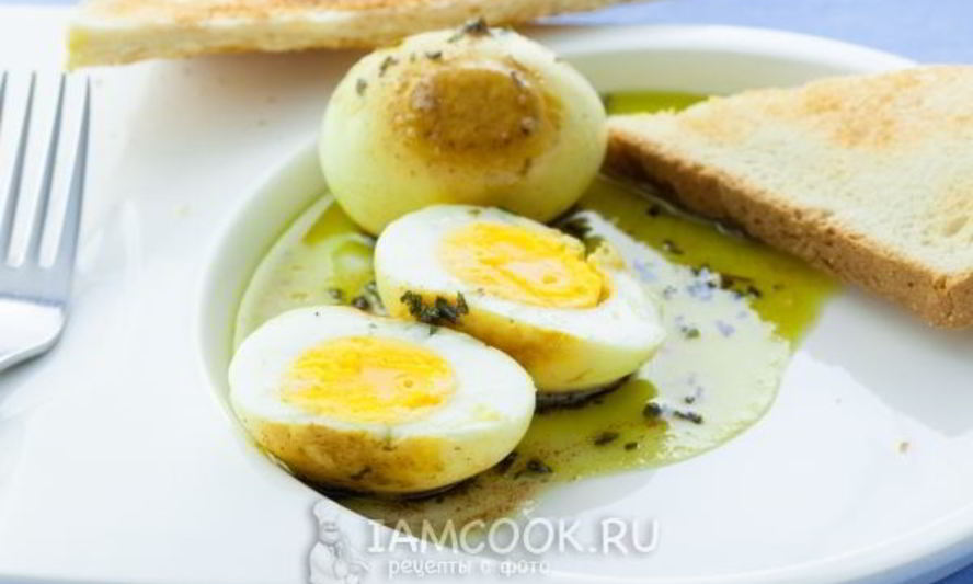 Рецепт жаренных с травами вареные яйца