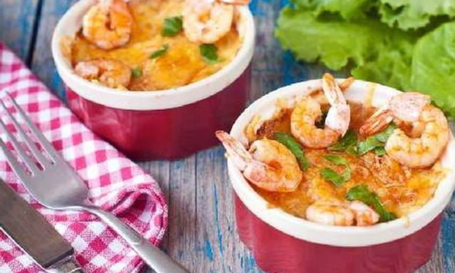 Рецепт среднеземноморского жюльена с креветками