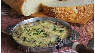 Жульен из баклажанов