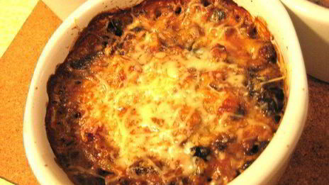 жульен печеночный с грибами под сыром джюгас