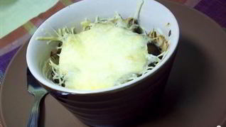 Жульен с грибами и баклажанами