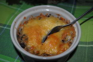 Жульен с копченой индейкой