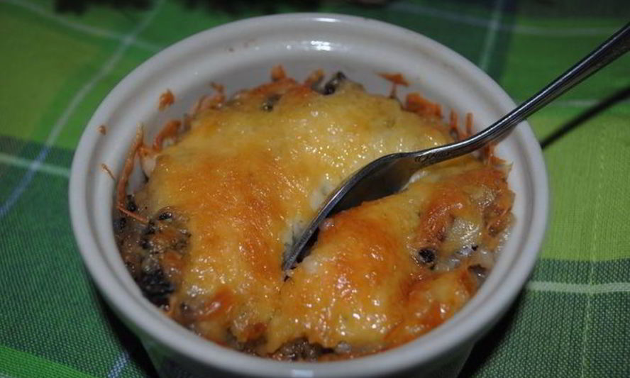 Рецепт жульена с копченой индейкой