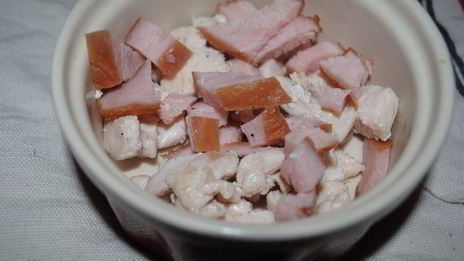 жульен с копченой индейкой