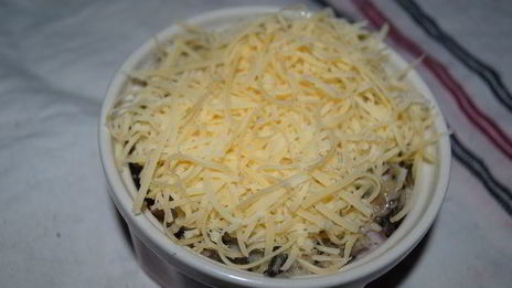 жульен с копченой индейкой