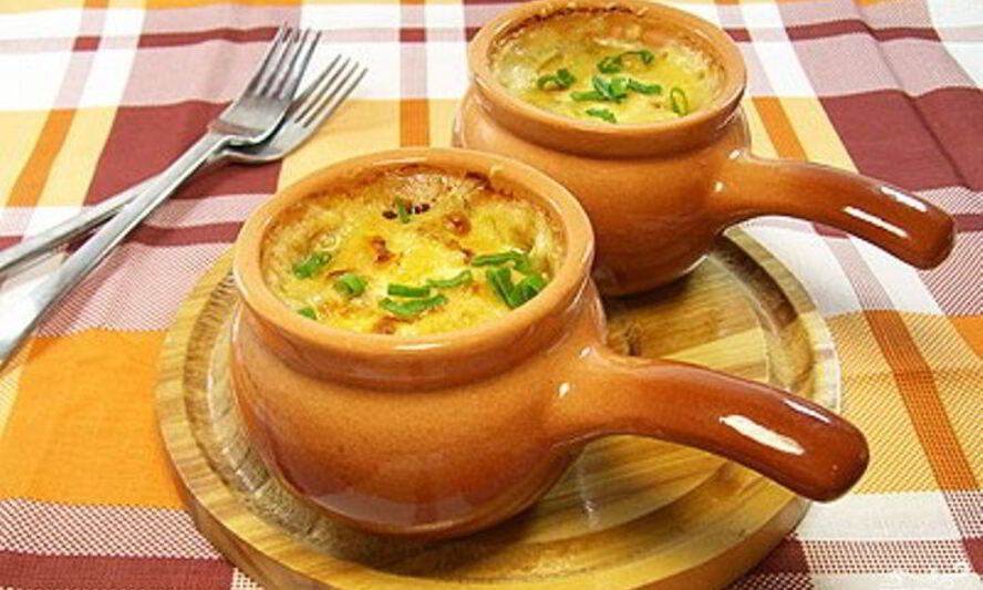 Рецепт жульена с курицей и лисичками